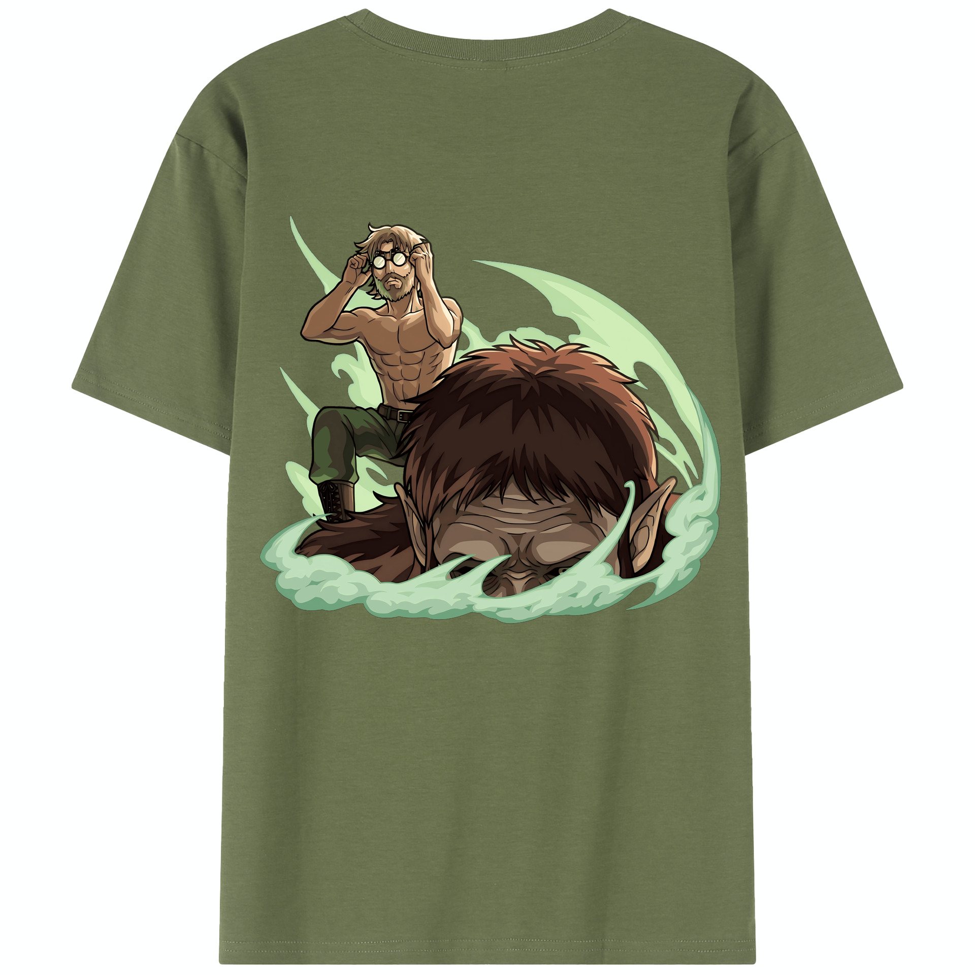 （画像用） 進撃の巨人 Attack on Titan 綿100％半袖Tシャツ（背面プリント）